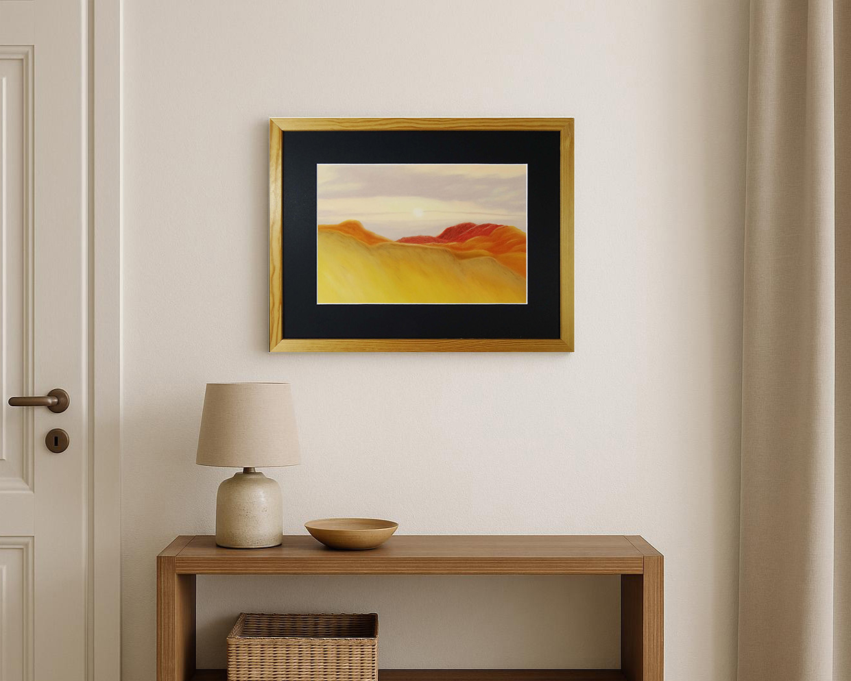 YellowDesertPastelPaintingFramedWebsite1